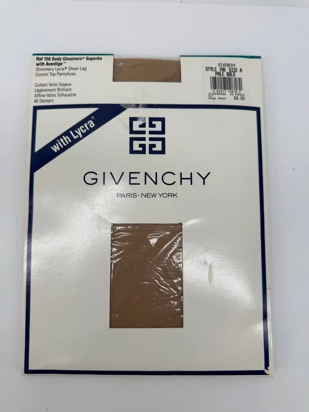 Vintage Givenchy Body Gleamers Pantyhose Pale Gold Size A 40 Denier New